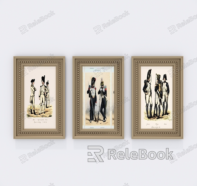 American Figure Painting Frame Decoration Hanging Painting model