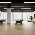 Modern Yoga Studio Interior With Mats Blocks Mirrors And Plants