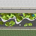 Garden Landscape Design With Winding Path Green Plants Stone Features And Lighting