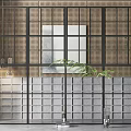 modern floor-to-ceiling windows 3d model