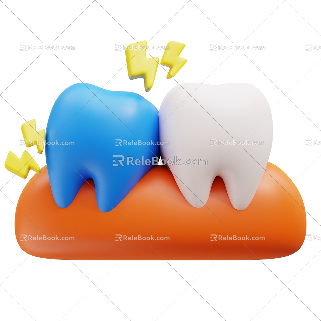 Modern Teeth Cartoon Teeth Anime Teeth 3d model