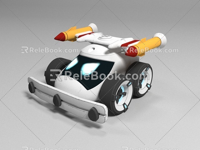 Cartoon character toy racing car racing car Saier number Karte ip hand office printable 3d model