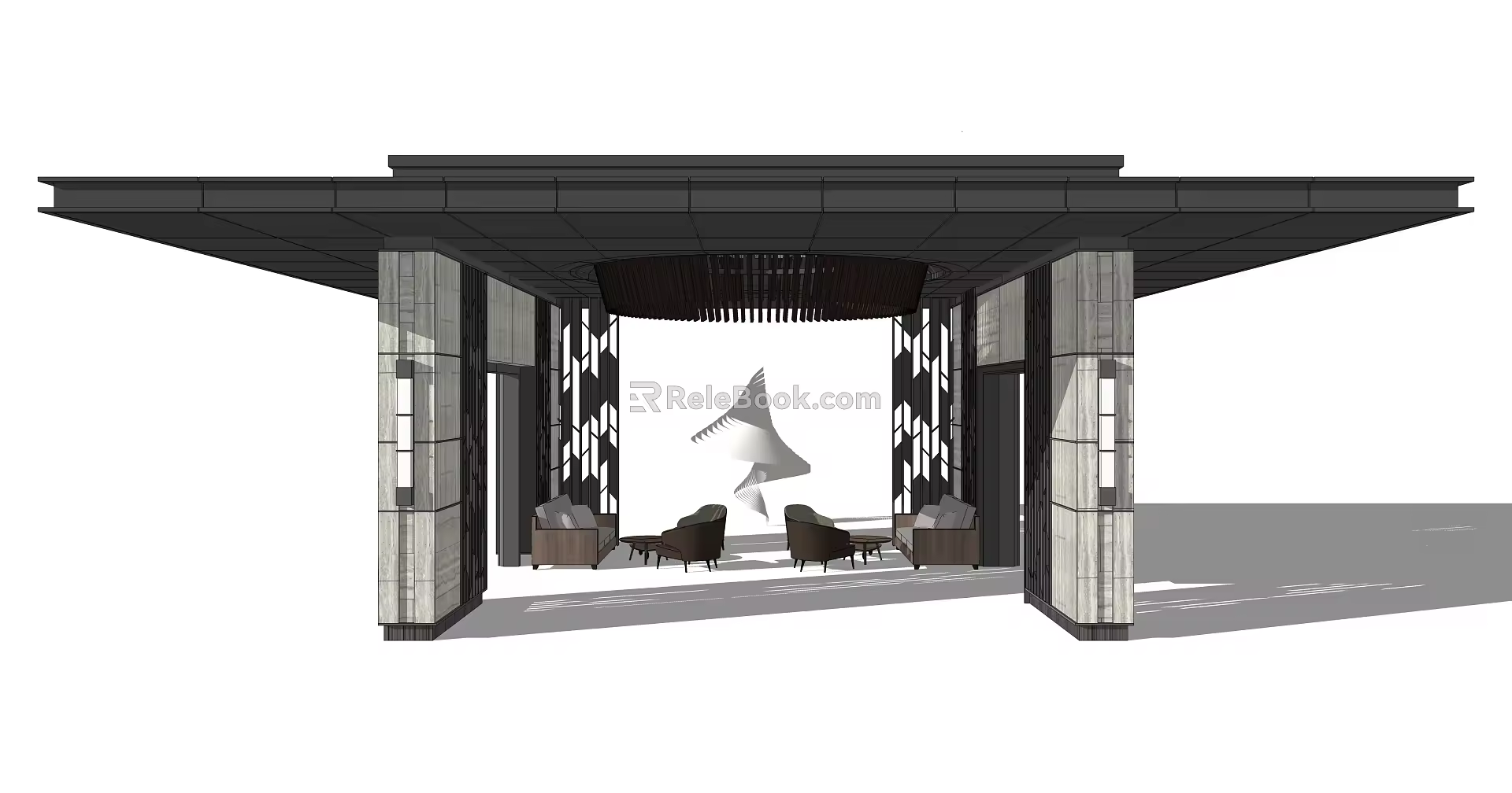 New Chinese Pavilion 3d model