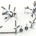 Modern swing amusement tree branch swing 3d model