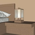 Japanese-style table lamp bedside table lamp 3d model