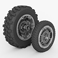 Modern wheels off-road tires 3d model