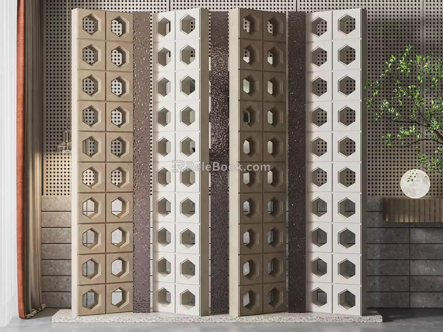 Silent partition screen partition 3d model