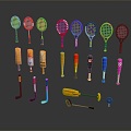 tennis racket tennis racket cover badminton racket cover racket sports goods sports goods 3d model