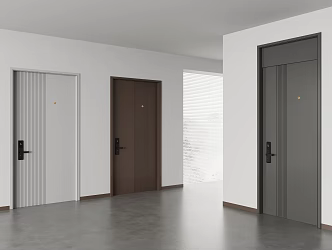 Modern security door entry door security door password door mother door 3d model