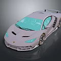 Sleek Light Colored Sports Car With Rear Spoiler And Alloy Wheels Design