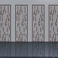 Modern Decorative Swing Doors With Vertical Slats Design For Interior Use