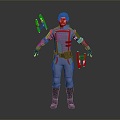 Modern game character star jue character game character 3d model