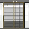 Modern partition Changhong glass partition glass partition frosted glass partition 3d model