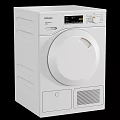 Two Siemens White Modern Design Washing Machines With Front Loading Drum And Control Panel