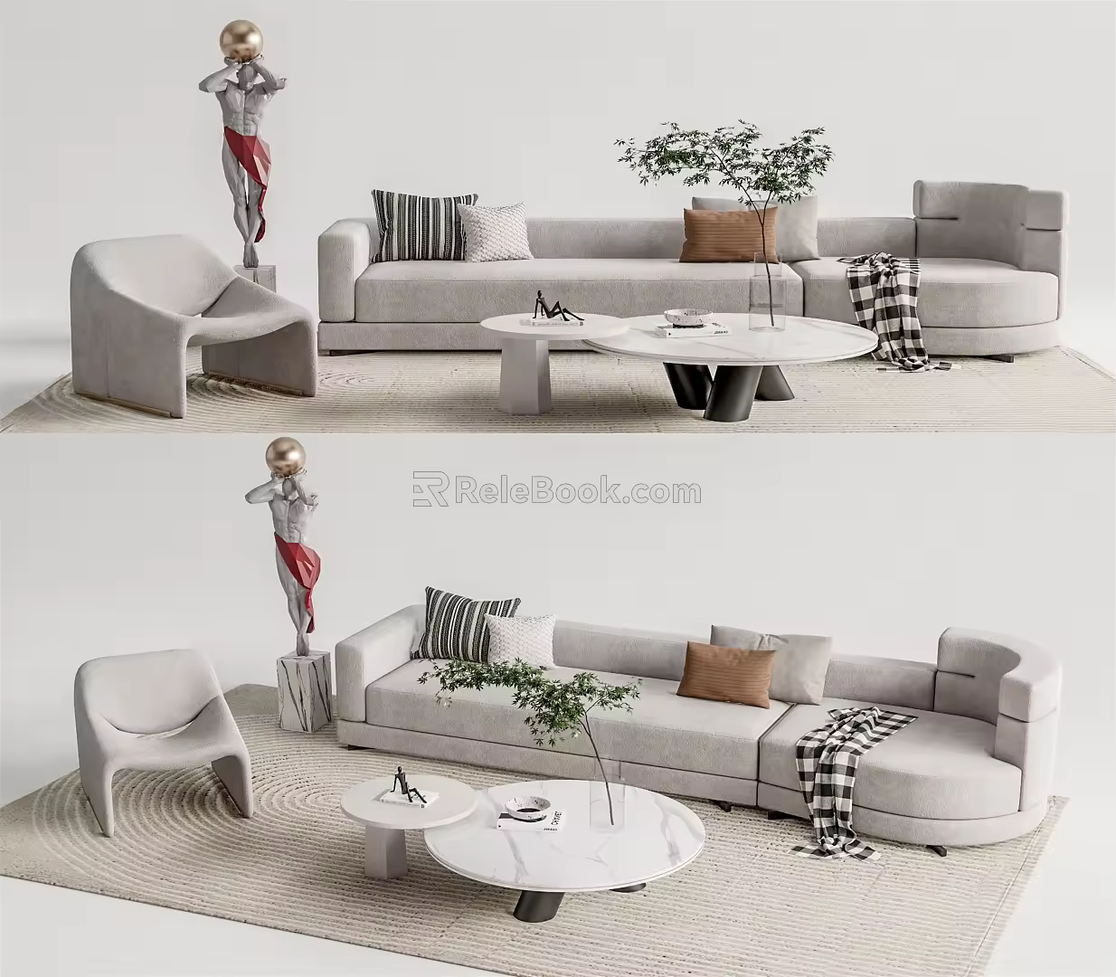 Modern Sofa Coffee Table Combination Sofa Coffee Table 3d model