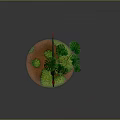 Red Head Green Body Dinosaur In Natural Habitat With Lush Green Plants Brown Soil And Grass