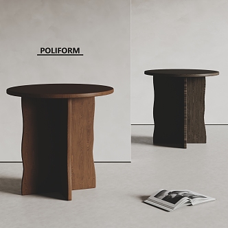 Modern Side Table Solid Wood Side Table 3d model