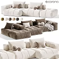 Plush Modular Sofa Designs With Color Options Pillows And Soft Cushions