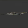 Detailed 3D Elongated Terrain Profile Model With Stratified Colored Geological Layers