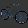 Vintage Green Bicycle With Brown Seat And White Handlebar Design