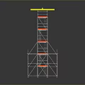 Iron frame large iron frame iron frame house factory industrial iron frame iron ladder rigid ladder work frame rigid scaffold 3d model