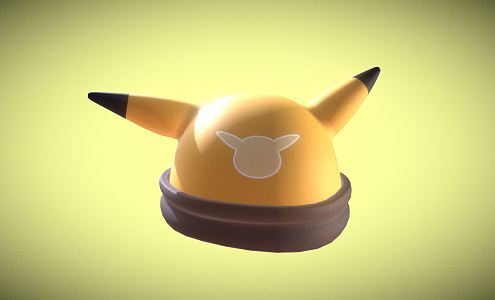 modern hat pikachu wool hat 3d model