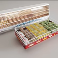 Open Style Refrigerated Display Case with Transparent Lid Filled with Neatly Arranged Snacks 3d model