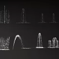 Modern Water Fountain Decorative Designs With Various Heights Shapes And Landscape Styles