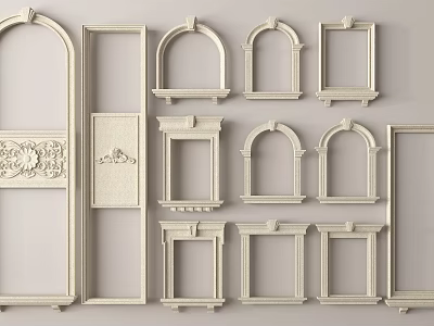 Ornate Architectural Frames And Arches Collection 3d model