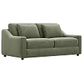 Modern Upholstered Two-seater Sofa with Sleek Design and Multiple Color Options 3d model