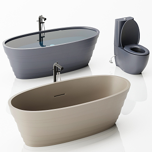 Modern Bathtub Toilet 3d model