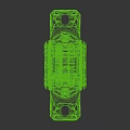 Green Mechanical Bearing Housing With Mounting Base And Inner Bearing