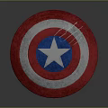Captain America Shield Iconic Defensive Weapon With Red White Blue Design And Silver Star Center
