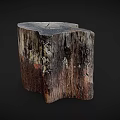Arbor Tree Stump Featuring Natural Wooden Surface Texture and Rugged Brown Look