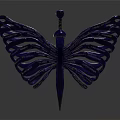Artistic Blue Butterfly Shaped Decorative Ornament Set with Intricate Wing Details for Home Decoration