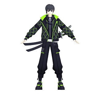 Second-dimensional Student Knife Sport Fashion 3d model