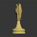 Elegant Golden Horse Chess Piece Decorative Furniture Ornament With Classic Design