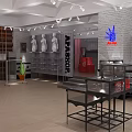 Modern Clothing Store Interior With Mannequins Clothing Racks And MARITHE Display Shelves