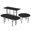Black Dining Tables With Rectangular Oval And Round Shapes For Modern Homes