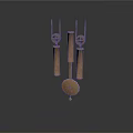 Modern Metallic Hanging Home Decor With Spherical Balls And Cylindrical Tubes