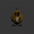 Golden Aerospace Helicopter With Streamlined Design For Space Exploration Missions