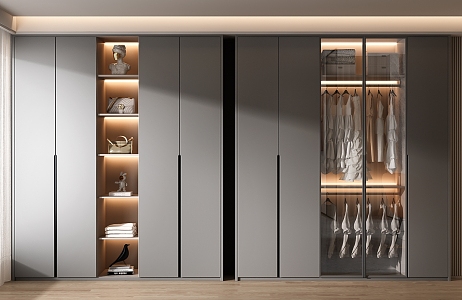 Modern wardrobe combination 3d model