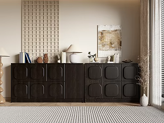 Middle Ancient Style Side Cabinet Simple Style Cabinet Whole Cabinet Dining Side Cabinet Balcony Cabinet Locker Entrance Cabinet 3d model