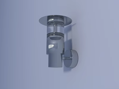 Modern Wall Lamp With Sleek Metal Design And Transparent Glass Shade 3d model