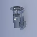 Modern Wall Lamp With Sleek Metal Design And Transparent Glass Shade