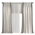 Elegant Pleated Curtains With Sheer Layer And Soft Light Beige Fabric
