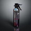 Portable Silver Fire Extinguisher with Pressure Gauge and Safety Handle for Home Office Fire Safety