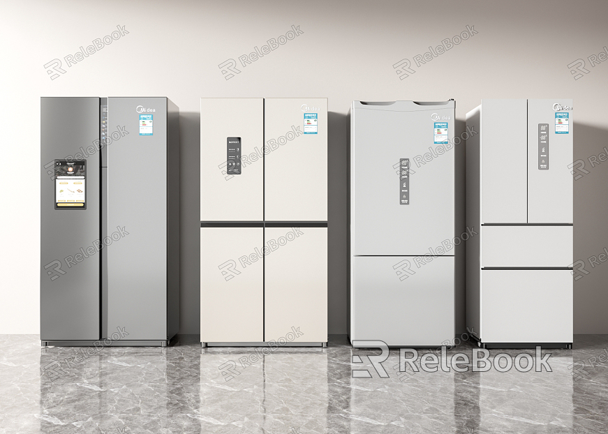 Modern Refrigerator Fridge Freezer model