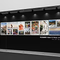 Huawei Mate 60 Pro Photo Display With Multiple Images On Wall 3d model
