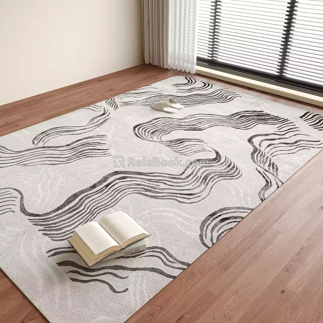 New Chinese Square Carpet 3d model